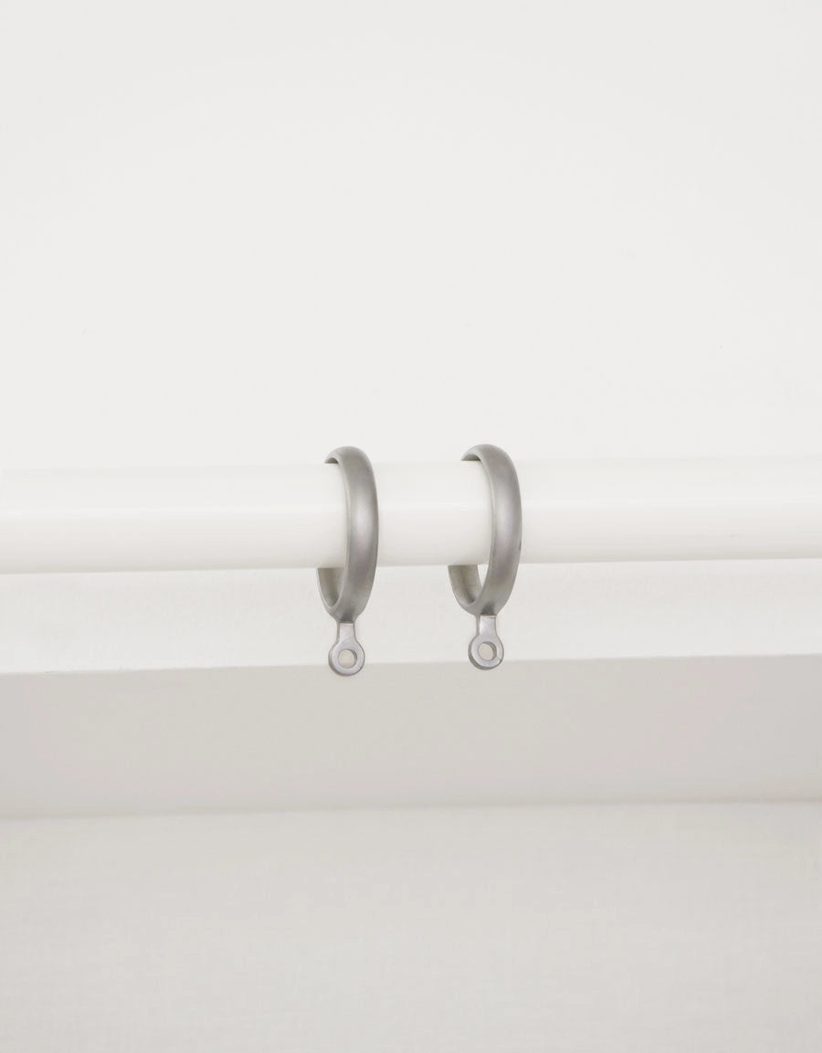Curtain ring, satin chrome, 10 pcs
