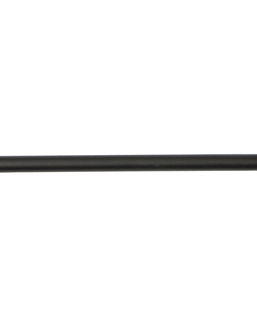 Gardinstång, svart och silver, 20 mm, fast längd 120 cm