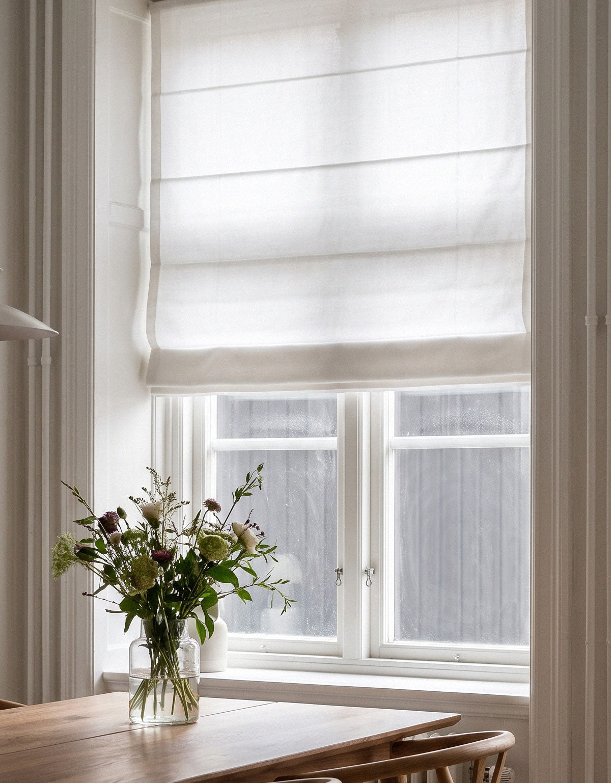 Roman blind Cloud, white