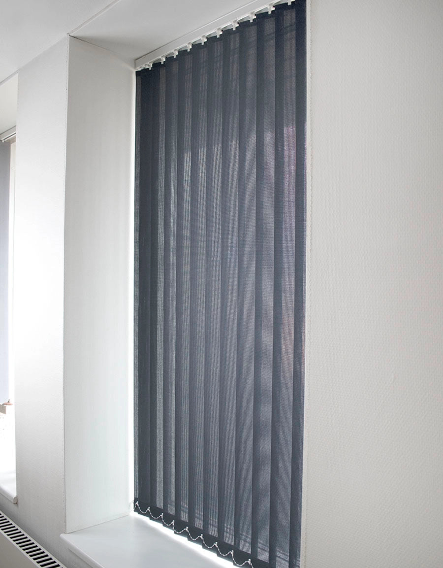 Lamellgardin svart Monoflex