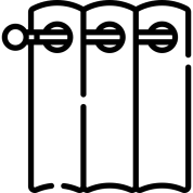 Illustration öljettgardin