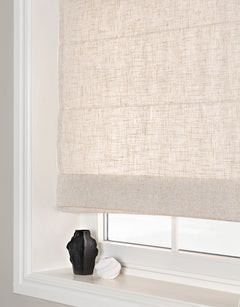 Hissgardin Mylla beige med lina
