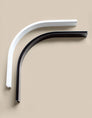 Corner bend in white and black for curtain track Alex