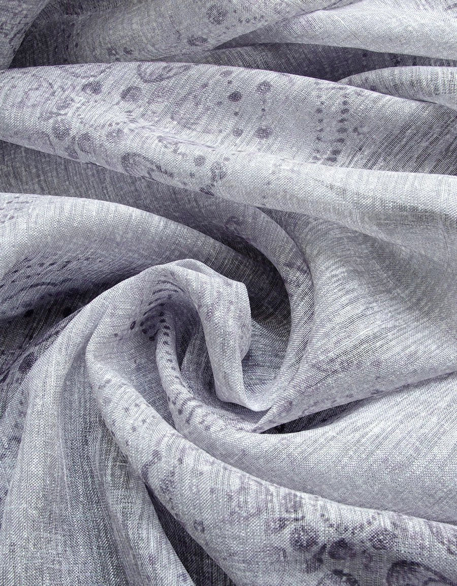 Made-to-measure curtain, Old Orient, grey/purple