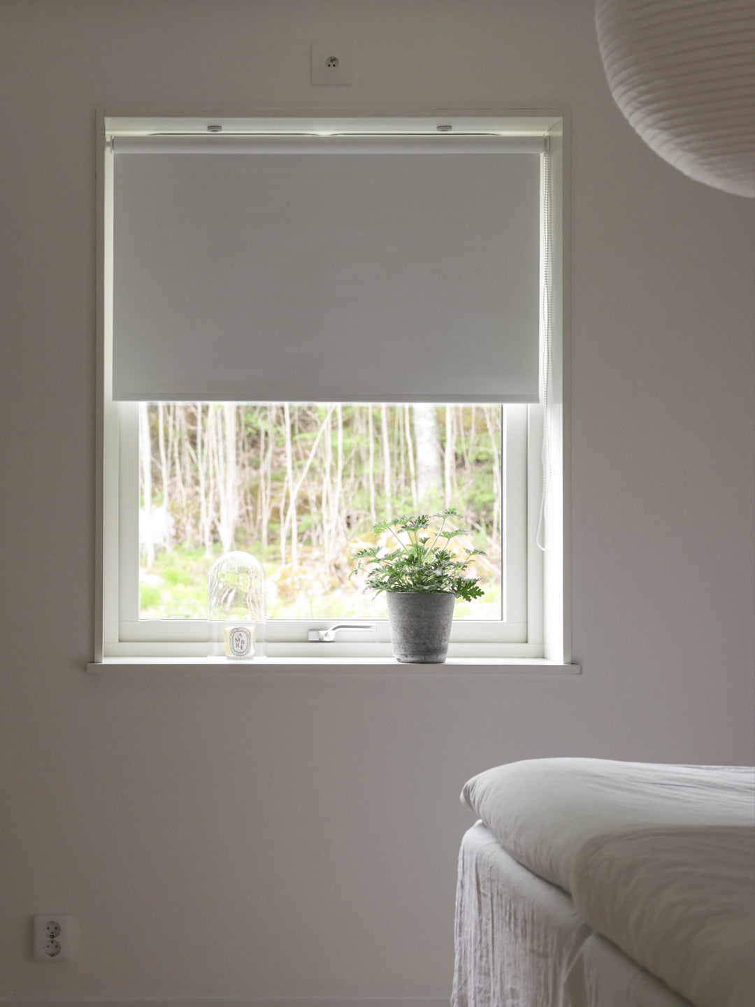 No-drill roller blind Tension 28 mm Stone, blackout